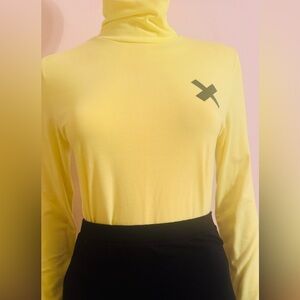 Collusion X Neon Yellow Turtleneck, Fall, Winter, Made in UK, Size 10